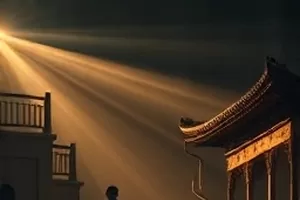《纸船漂流记》封面画面，水面上漂着的折纸小船